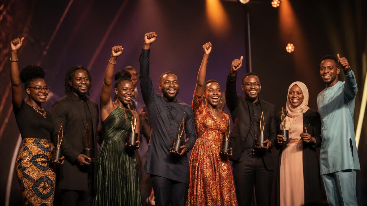 Awards ceremony celebrating African changemakers on stage